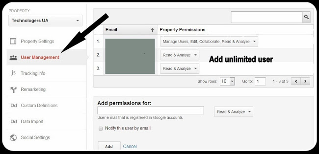 Add Multiple User in Google Analytics
